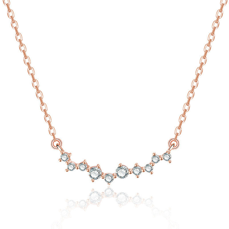 Jewels Galaxy Rose Gold Plated American Diamond Studded Contemporary Korean Pendant