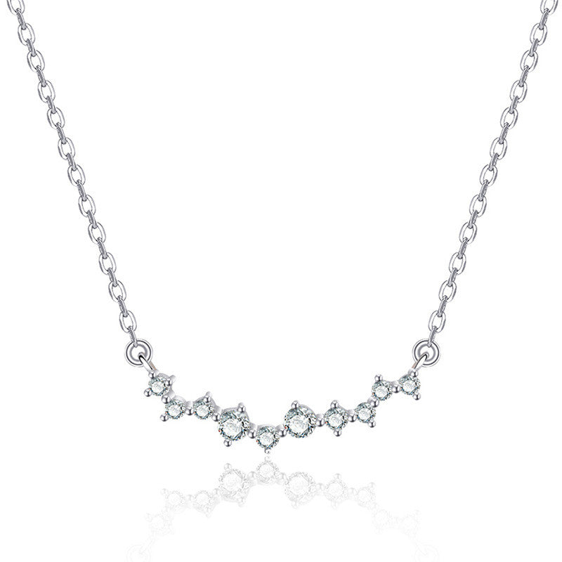 Jewels Galaxy Silver Plated American Diamond Studded Contemporary Korean Pendant