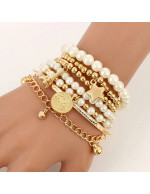 Jewels Galaxy Gold Plated Pearl Studded ...