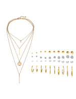 Jewels Galaxy Gold Plated Layered Neckla...