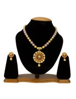 Jewels Galaxy Pink GP Kundan studded Pea...