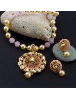 Jewels Galaxy Pink GP Kundan studded Pea...