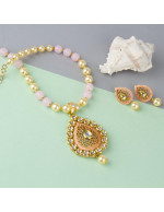 Jewels Galaxy Pink GP Kundan studded Pea...