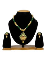 Jewels Galaxy Green GP Kundan studded Pe...