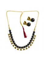 Jewels Galaxy Gold-Toned GP Black Pearl ...