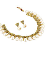 Jewels Galaxy Gold-Toned GP White Pearl ...