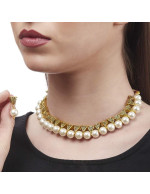 Jewels Galaxy Gold-Toned GP White Pearl ...