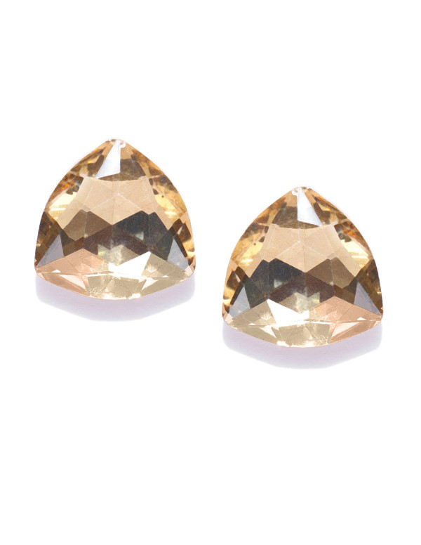 Jewels Galaxy Gold-Plated Oversized Studs  9819