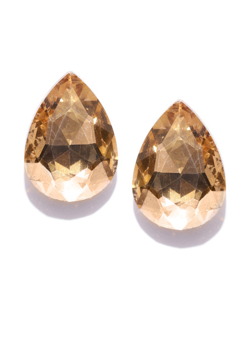 Jewels Galaxy Gold-Plated Teardrop Shaped Studs  9827