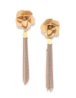 Beige Gold-Plated Handcrafted Tasseled F...