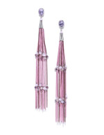 Pink & Lavender Silver-Plated Tassel...