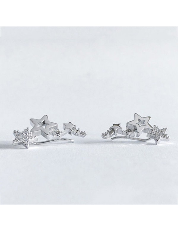 Jewels Galaxy Silver Plated Beautiful Korean Stars themed Stud Earrings