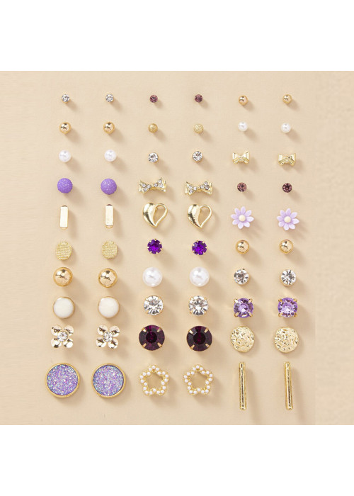 Jewels Galaxy Jewellery For Women Gold Plated Multicolor Studs Combo of 30 Quirky Pairs