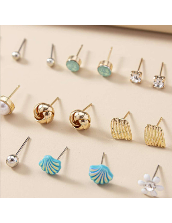 Jewels Galaxy Jewellery For Women Gold Plated Multicolor Studs Combo of 30 Quirky Pairs