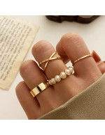 Jewels Galaxy Gold Plated Stackable Ring...