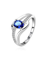 Jewels Galaxy Navy Blue Silver-Plated St...