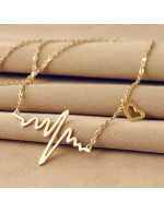 Jewels Galaxy Gold Plated Heartbeat with...