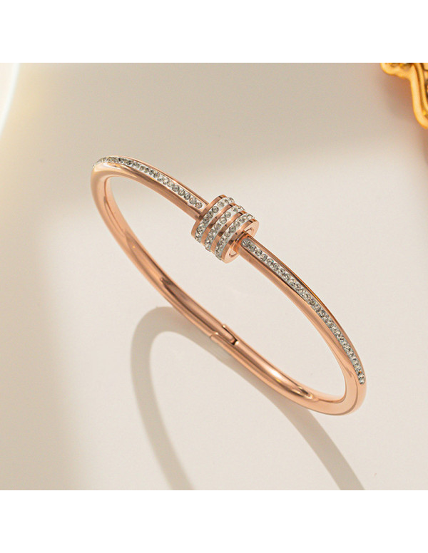 Jewels Galaxy Stainless Steel Rose Gold Plated Ame...