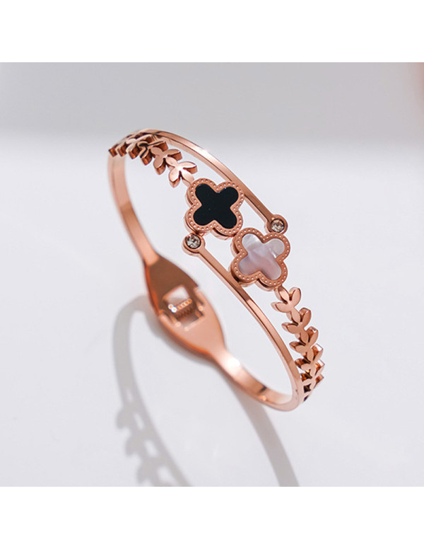 Jewels Galaxy Stainless Steel Rose Gold Plated Mot...