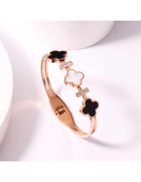 Jewels Galaxy Stainless Steel Rose Gold Plated Mot...