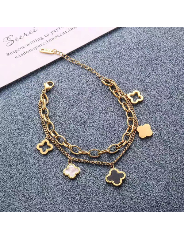 Jewels Galaxy Stainless Steel Gold Plated Mother O...