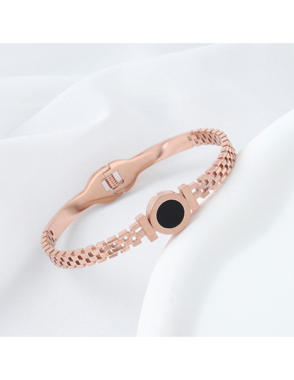 Jewels Galaxy Stainless Steel Rose Gold Plated Rom...