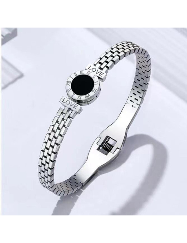 Jewels Galaxy Stainless Steel Silver Plated Roman ...