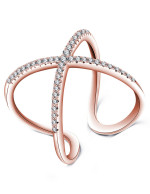 Jewels Galaxy 18K Rose Gold-Plated Zirco...