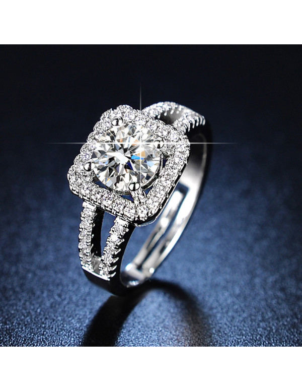 Jewels Galaxy Silver Plated American Diamond Studd...