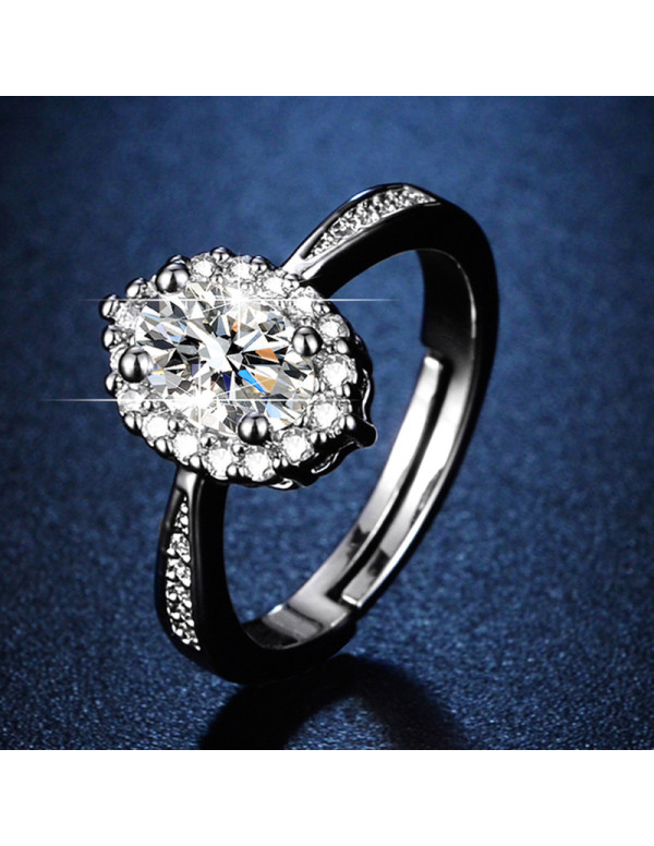 Jewels Galaxy Silver Plated American Diamond Studd...